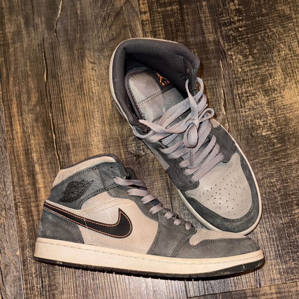 Jordan Gray and Black Sneakers